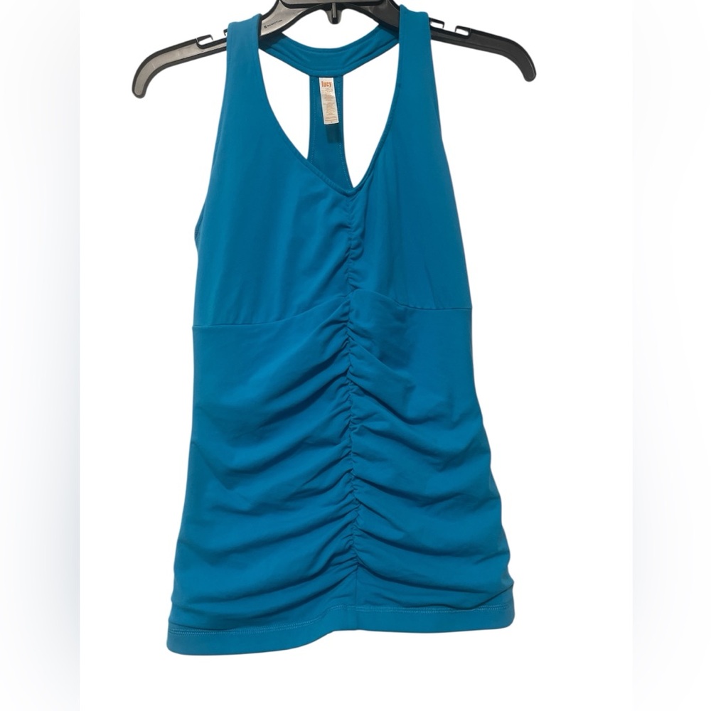 Lucy Perfect Core Workout Tank Teal turquoise  Medium Sport Athletic Compression